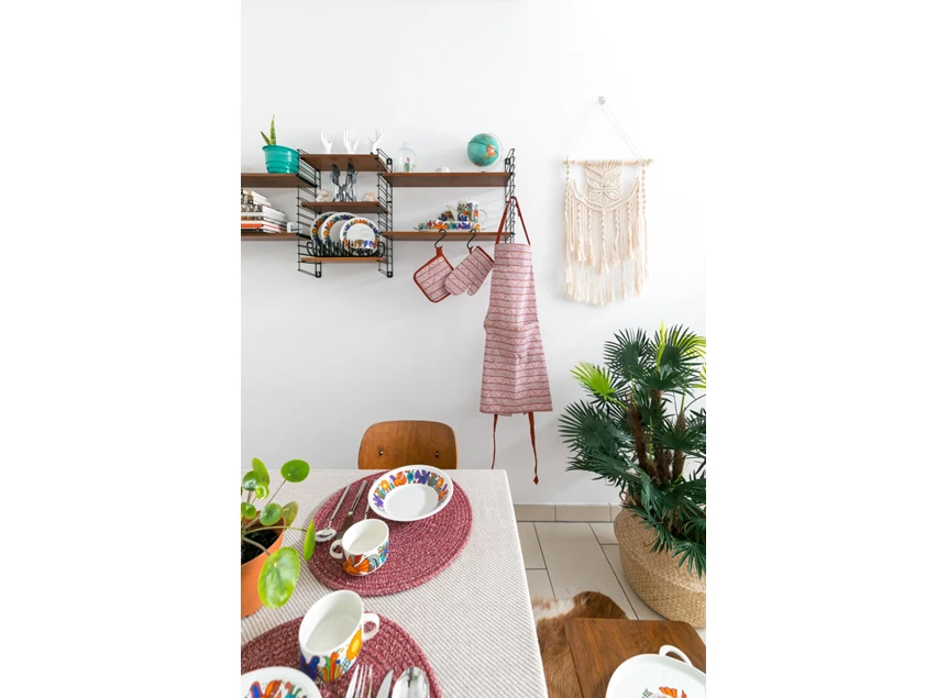 Placemat rond Myra mauve sfeer