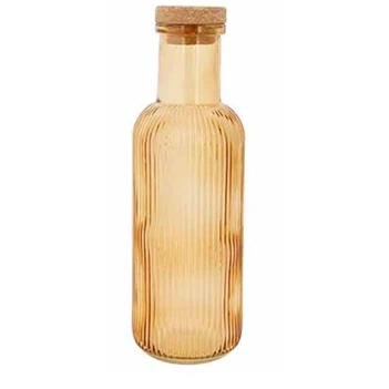 Raya fles oker 1l met kurk d8,7Xh27,8cm