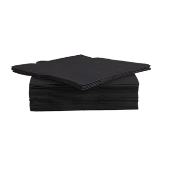 Serviet 38x38cm zwart papier textiel