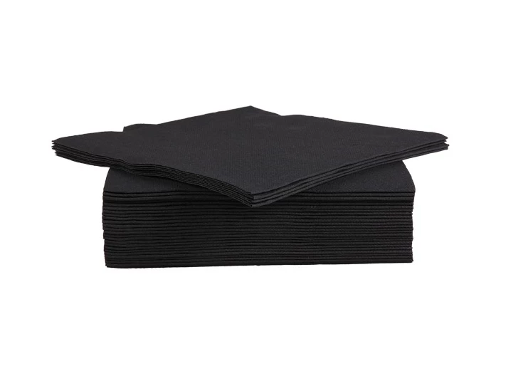 Serviet 38x38cm zwart papier textiel