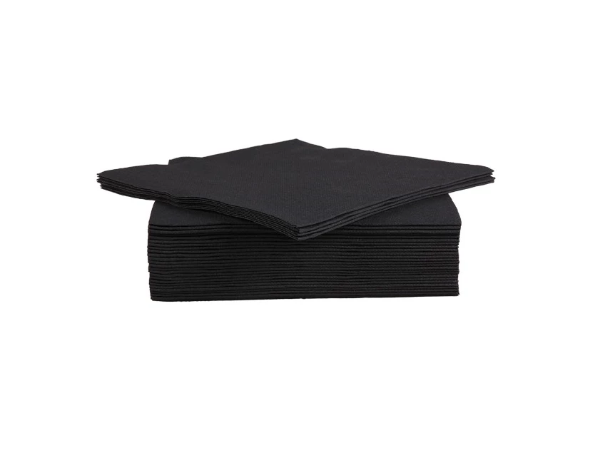 Serviet 38x38cm zwart papier textiel