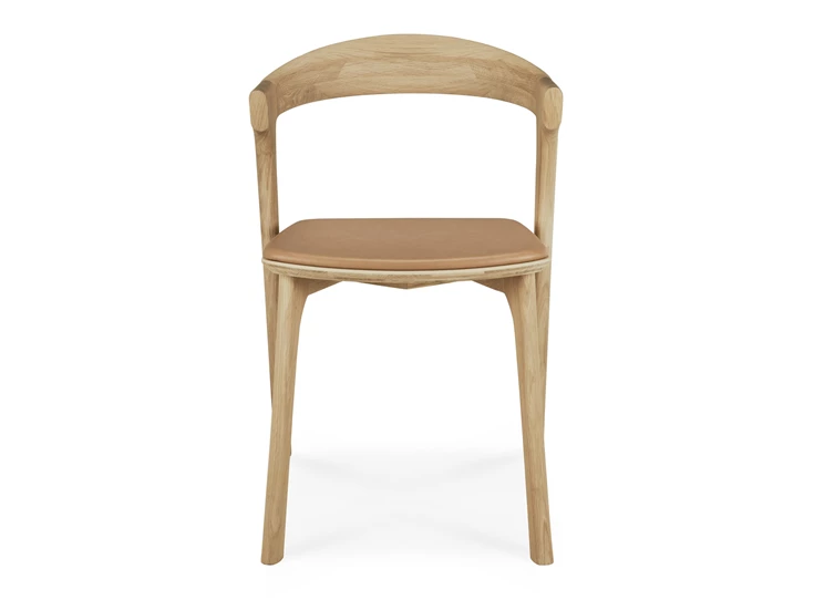 Front Armstoel Oak Bok Dining Chair Sienna Leather 51483 Ethnicraft