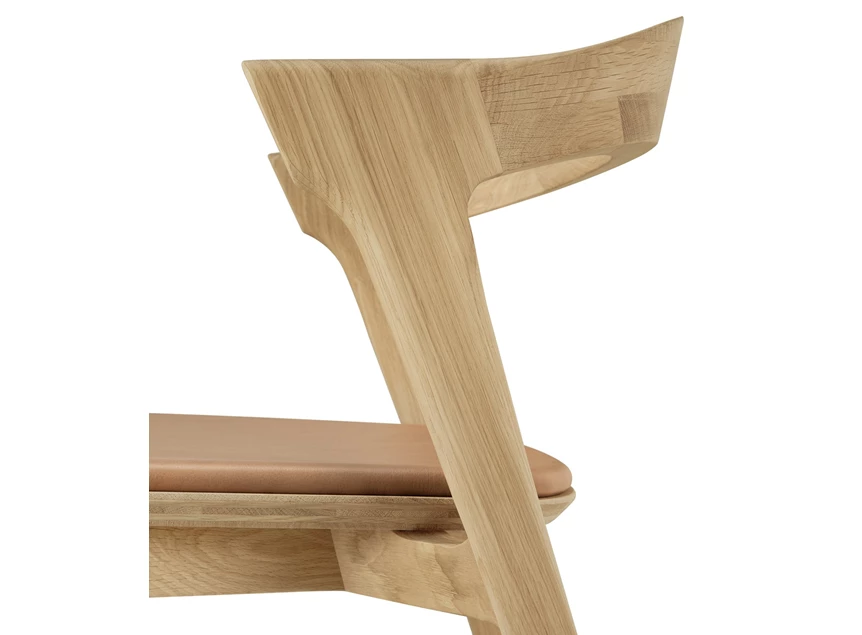 Zijkant Armstoel Oak Bok Dining Chair Sienna Leather 51483 Ethnicraft