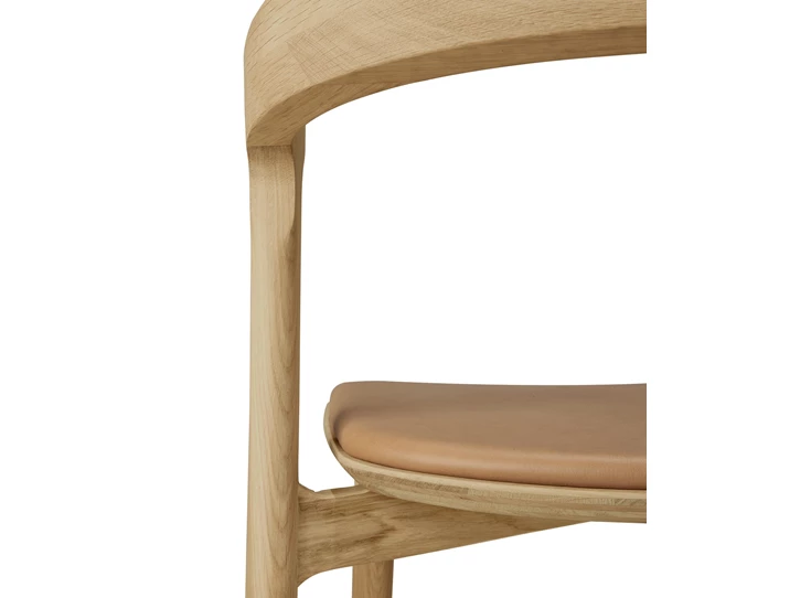 Rug Armstoel Oak Bok Dining Chair Sienna Leather 51483 Ethnicraft