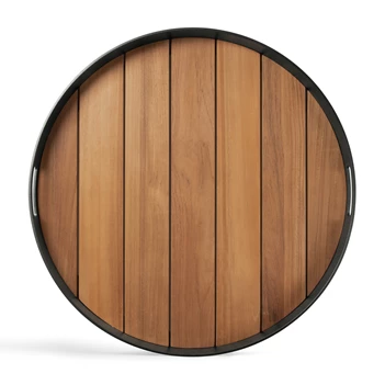 Dienblad Teak Core Outdoor Tray L Round 30003 Ethnicraft