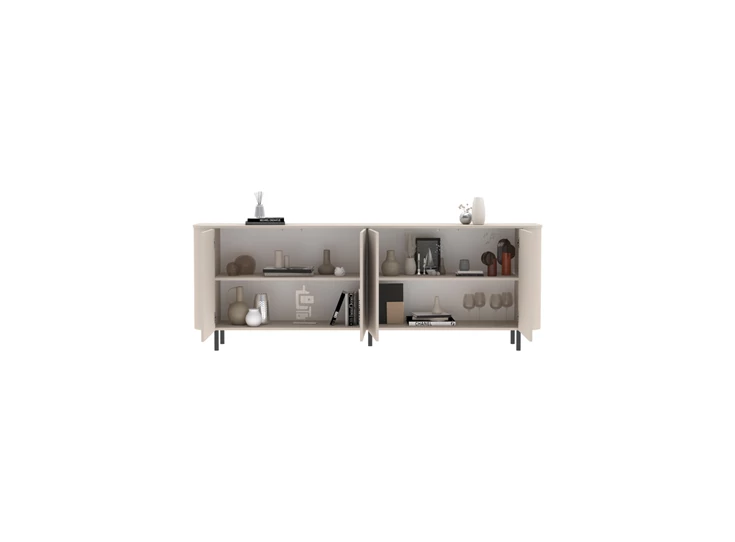 Dressoir 4 deurs arezzo cashmere blanco open