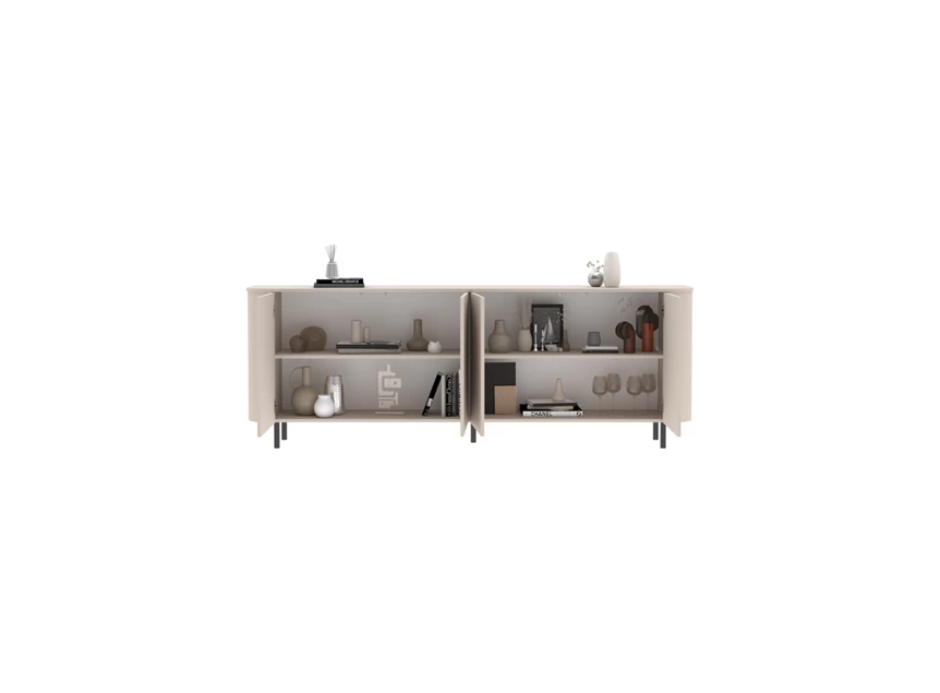 Dressoir 4 deurs arezzo cashmere blanco open