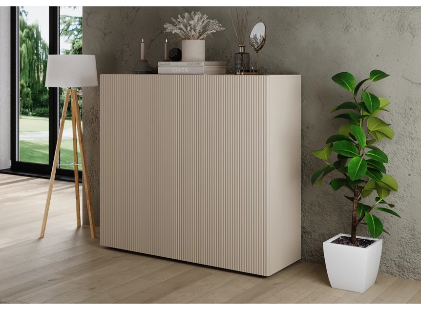 Hoge kast Janeiro 2 deuren cashmere profiel decor