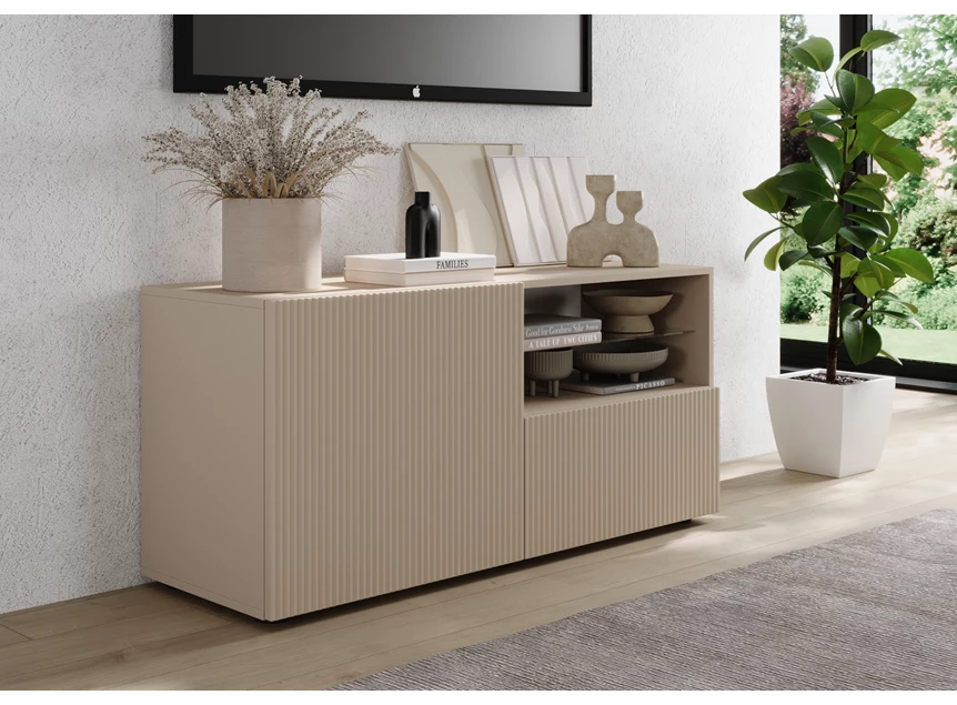 Tv kast Janeiro 1 deur 1 schuif Cashmere profiel decor