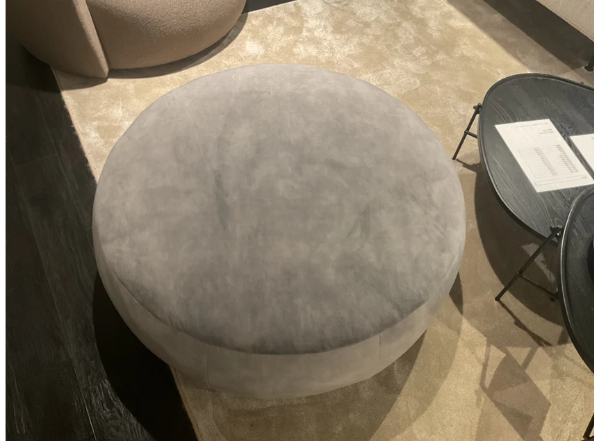 Bovenkant Poef Pastille 110 Vintage Velvet Steel Passe Partout