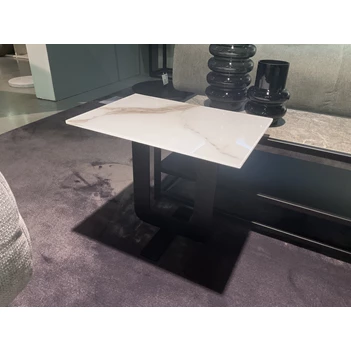 Bijzettafel One Blade Vetro Bianco Designwerk