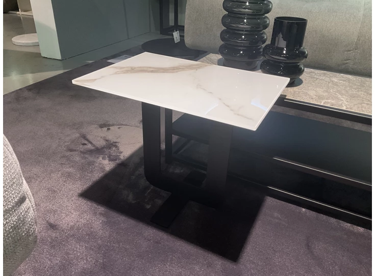 Bijzettafel One Blade Vetro Bianco Designwerk