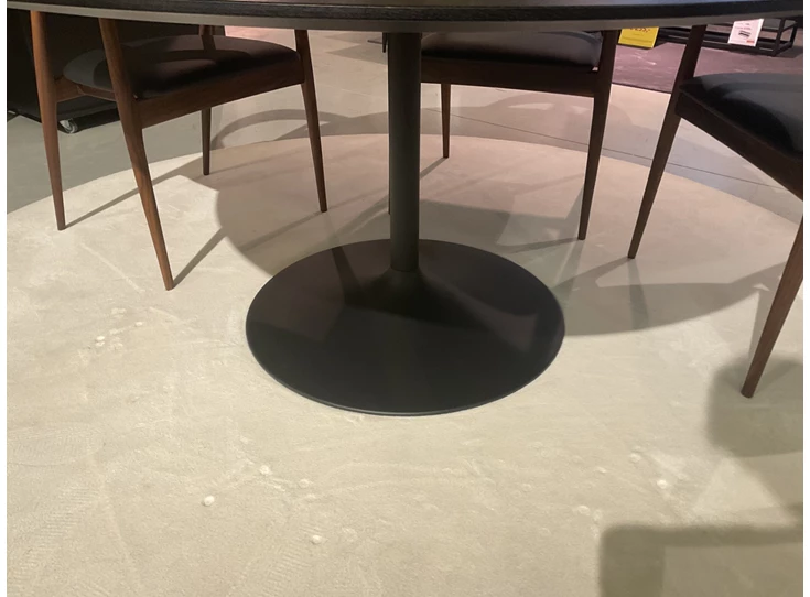 Onderstel Eettafel Miles rond eik hout zwart Diadesi