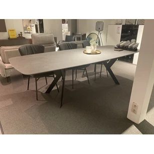 Eettafel Nexus bootvorm keramiek grijs Diadesi