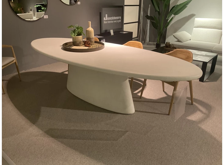 Eettafel Eleva ovaal mortex cemento Liz Tables