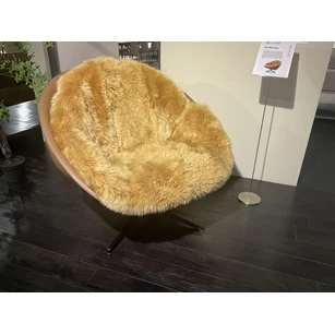 Bijzetzetel DS-265 Coco leder en schapenvel Nougat deSede