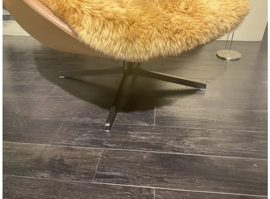 Onderstel Bijzetzetel DS-265 Coco leder en schapenvel Nougat deSede