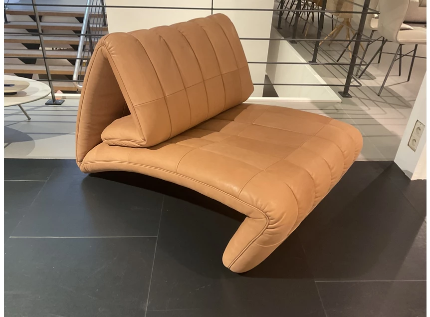 Bijzetzetel DS-266 Yoga verstelbaar ligzetel leder cognac deSede