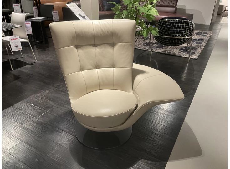 Bijzetzetel DS-262 Swift leder beige verstelbaar relaxzetel deSede