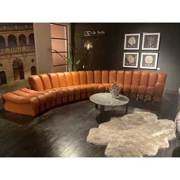 Salon DS-600 Snake leder Select Teak cognac deSede