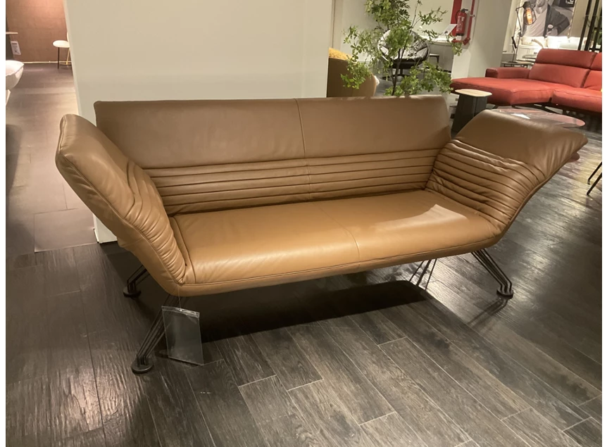 Verstelbare armleuningen Salon DS-142 Wing 2-zit leder cognac deSede