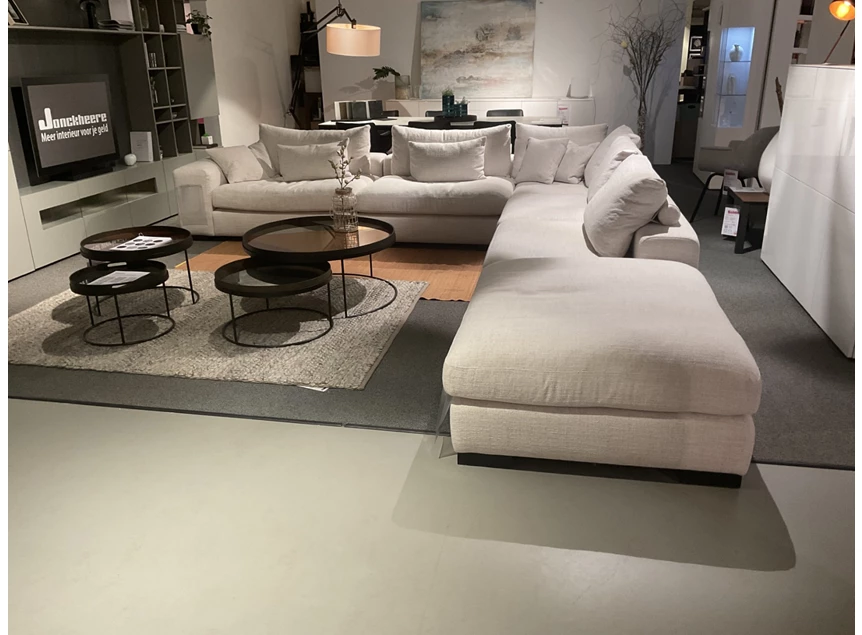 Front Salon Samanta stof greige Easy Sofa