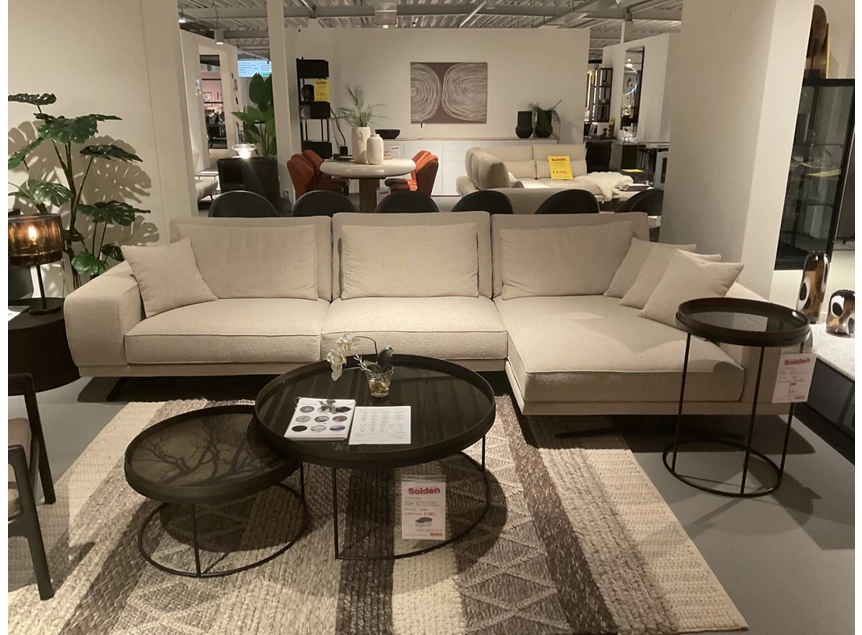 Front Salon Zania stof zandkleur Passe Partout