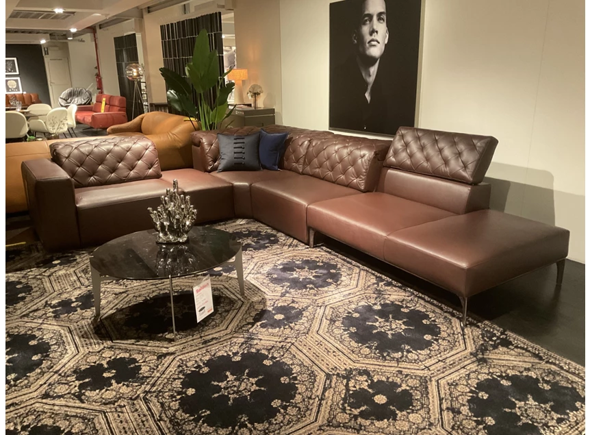 Zijkant Salon Skyline chocoladebruin Natuzzi Italia