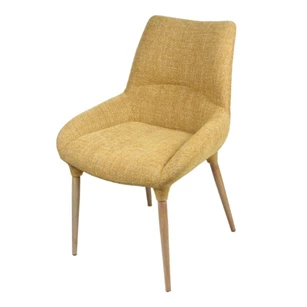 Stoel Shell Cocoon stof Chacha geel Lievens