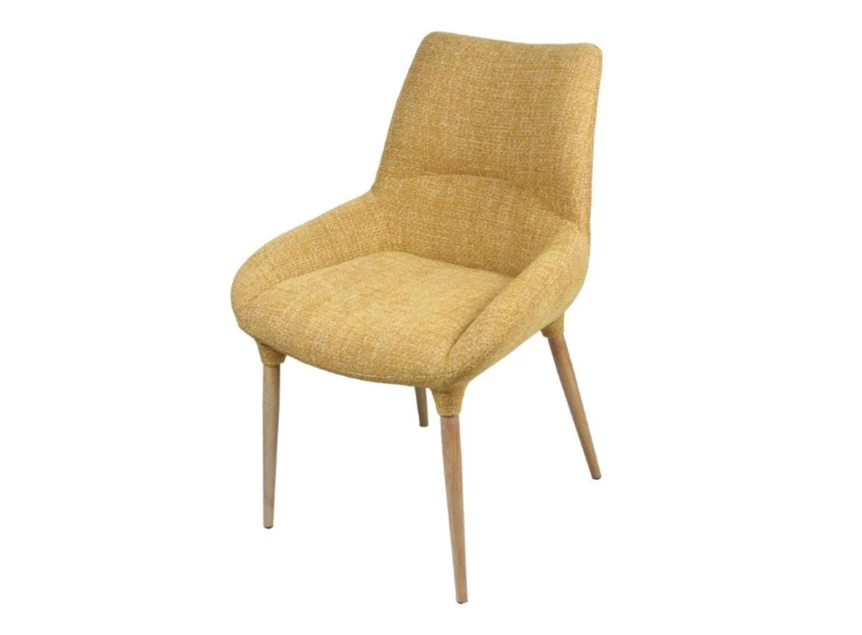 Stoel Shell Cocoon stof Chacha geel Lievens