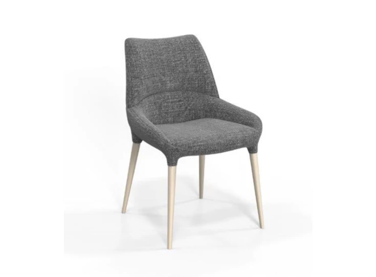 Stoel Shell Cocoon stof Chacha antraciet Lievens