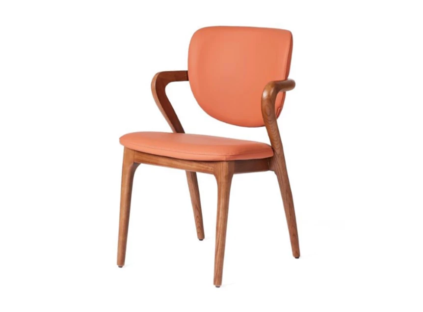 Armstoel Vogue Tempest kunstleder brick frame brown Lievens