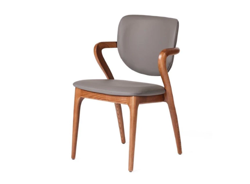 Armstoel Vogue Tempest kunstleder dark grey frame brown Lievens