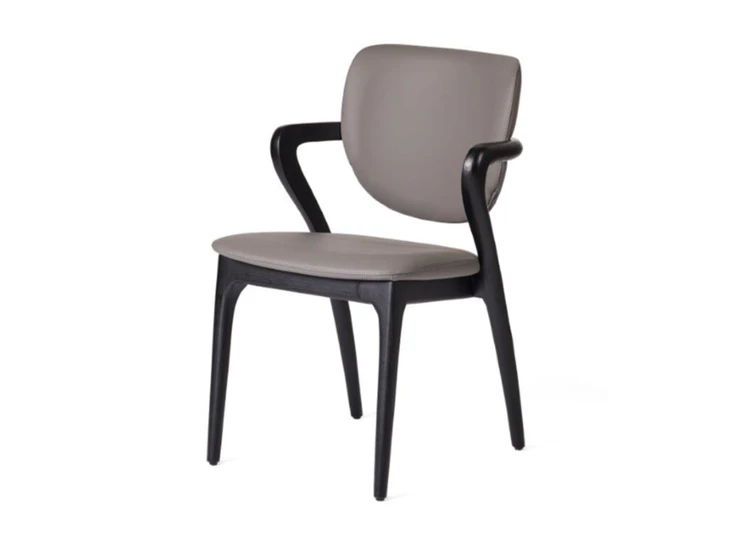 Armstoel Vogue Tempest kunstleder dark grey frame black Lievens