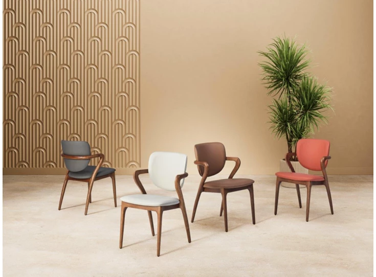 Collectie Armstoel Vogue Tempest kunstleder frame brown Lievens