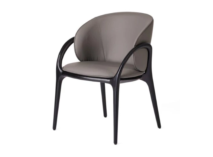 Armstoel Loop Vision kunstleder dark grey frame black Lievens