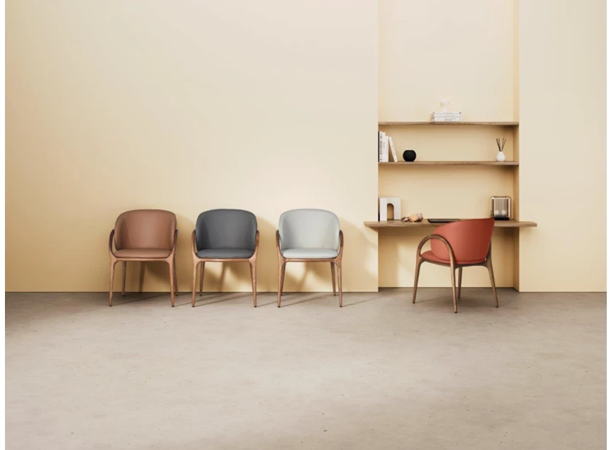 Collectie Armstoel Loop Vision kunstleder frame brown Lievens