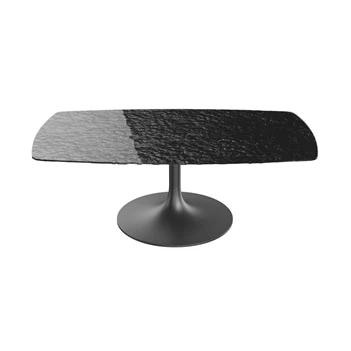 Salontafel Calise rechthoekig waterglas zwart Lievens