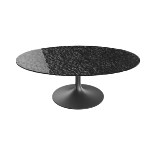 Salontafel Calise ovaal waterglas zwart Lievens