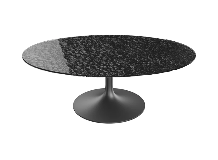 Salontafel Calise ovaal waterglas zwart Lievens