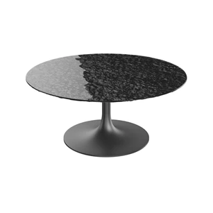 Salontafel Calise rond waterglas zwart Lievens