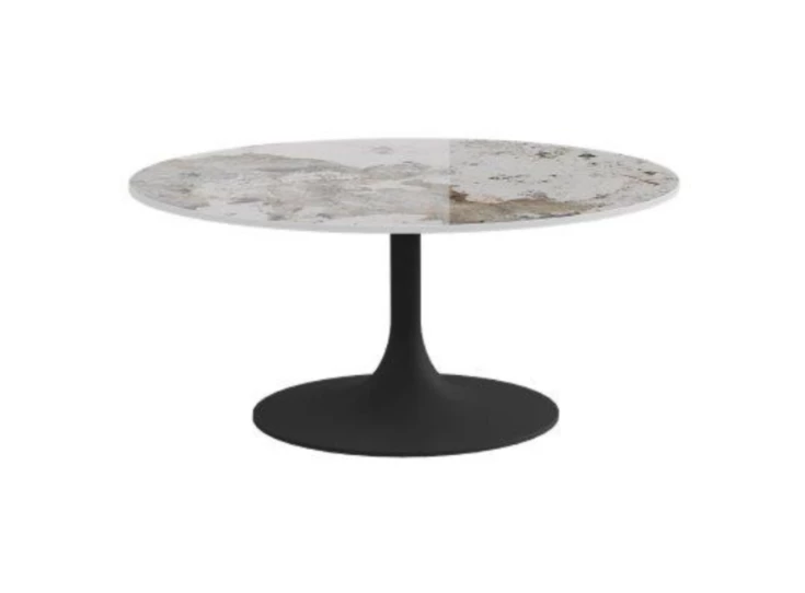 Salontafel Calise rond keramiek Elysium Brown Lievens