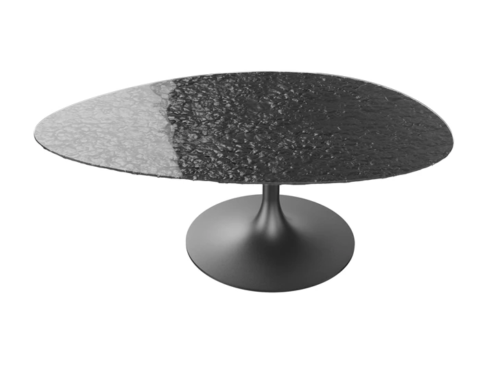 Salontafel Calise onregelmatig waterglas zwart Lievens