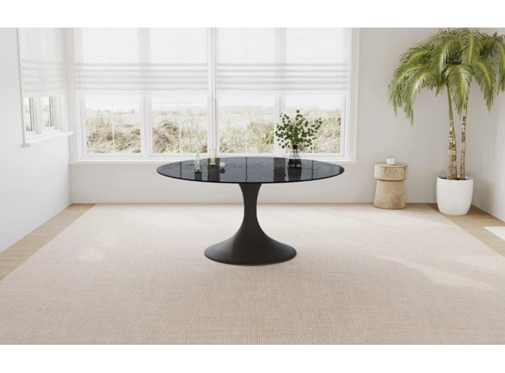 Sfeerfoto Tafel Droplet Calise waterdrop zwart glas Lievens