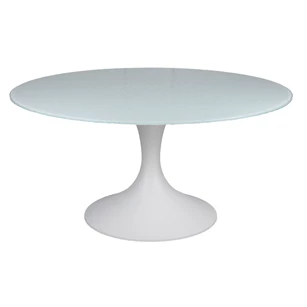 Eettafel Droplet Calise rond waterglas wit Lievens