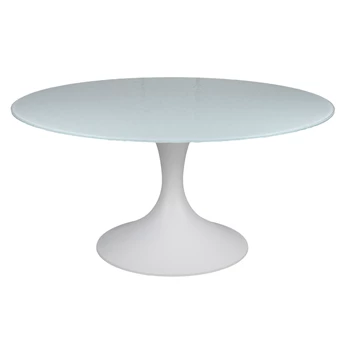 Eettafel Droplet Calise rond waterglas wit Lievens