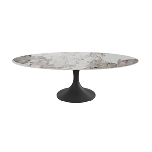 Eettafel Droplet Calise ovaal keramiek Elysium Brown Lievens