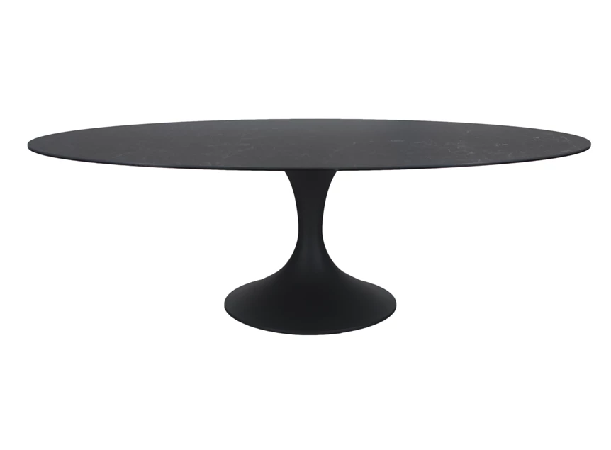 Eettafel Droplet Calise ovaal keramiek antraciet Lievens