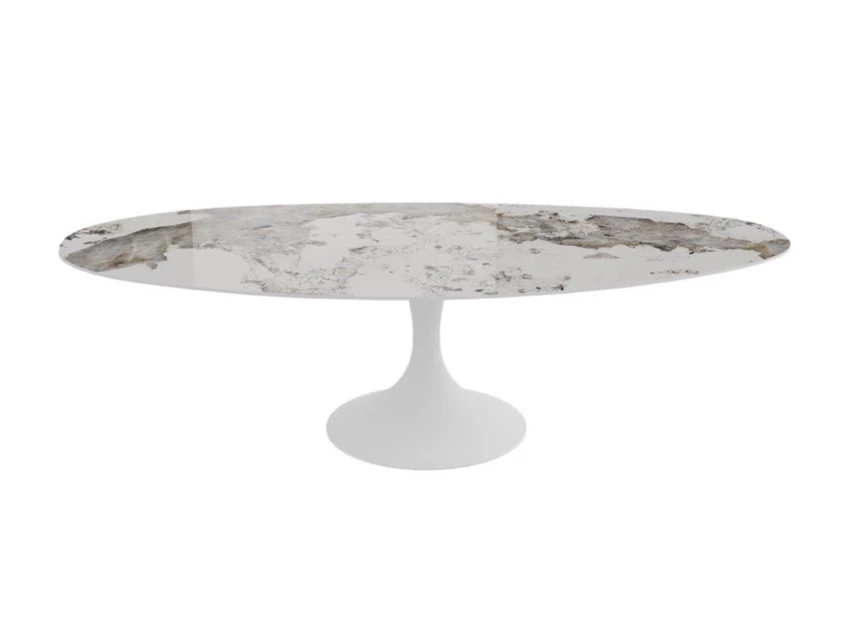 Eettafel Droplet Calise organisch onregelmatig keramiek Elysium Brown Lievens