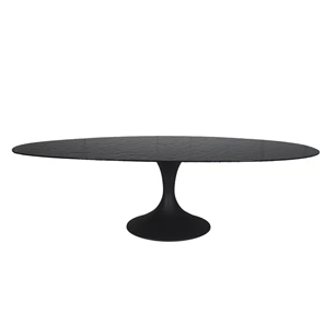 Eettafel Droplet Calise organisch onregelmatig waterglas zwart Lievens